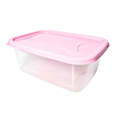 Contenedor plástico Taper Rectangular 1 Litro, c/Tapa, alimentos 12076