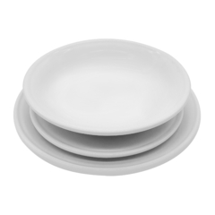 Imagen de Set x 4 Platos Playos Blancos de cerámica, Postre 20 cm - 13342