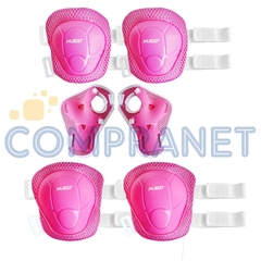 COMBO Monopatín 3 ruedas con Luz Plegable + Protección Rosa 90066 - Compranet
