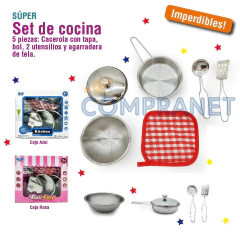 Set de Cocina de acero 5 piezas, 10869 - Compranet