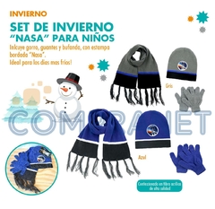 Set de Lana, bufanda gorro y guantes niños 11541. - tienda online