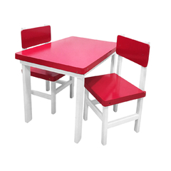 Mesa Rectangular con 2 sillas, infantil, Madera 13684