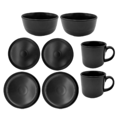 Set Vajilla 8 piezas Plato Taza Bowl Cerámica 13596