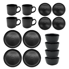 Set Vajilla 16 piezas Plato Taza Bowl Cerámica 13386