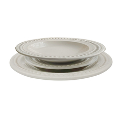 Set x 4 Platos Hondo de cerámica, diseño Azteca 24 cm 13347