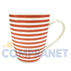 Taza Cónica Mug Jarro para te/café, Deco rayas 11842 - tienda online