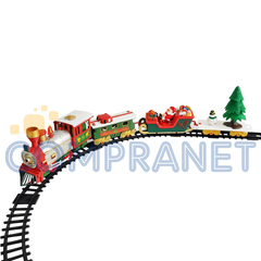 Pista de Tren Navidad Grande 39 Piezas Locomotora Luz y Sonido 13194 - comprar online