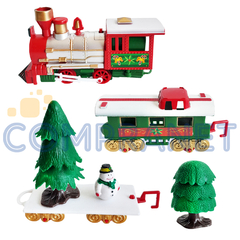 Imagen de Pista de Tren Navidad Grande 39 Piezas Locomotora Luz y Sonido 13194