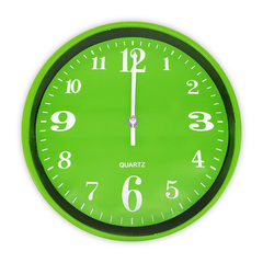 Reloj de pared Analógico de PVC, 28 cm diámetro, 3 colores 12709 en internet