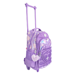 Mochila Footy 18 pulgadas, C/Carrito SUPER HEARTH, Luz Led, original 13654 - tienda online