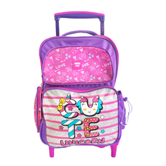 Mochila 18 pulgadas, C/Carrito Cute Unicornio, 3 ruedas Owen Kids 13659