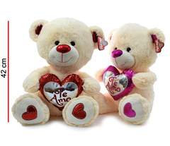 Peluche Oso Corazón Metalizado 10299