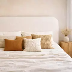 Respaldo de cama Viena liso en boucle Premium en internet