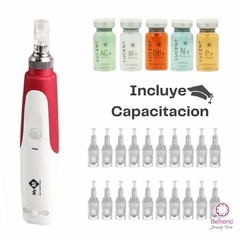 KIT INICIAL (Dermapen MyM + KIT 5 Serum Booster + 20 repuestos) + CAPACITACION virtual