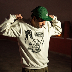 MOLETOM CARECA OFFWHITE / SICK WORLD - BADVIBES666