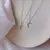 Prata 925 Esterlina Pavé Cristal Lua pingente 14k chapeamento de ouro clavícula - loja online