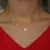 Colar de pingente Fire Opal Clear Sparking CZ Pedra Redonda, Cadeia Fina Delicada. - loja online