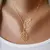 Colar de pingente de cristal Multicamadas vintage feminino cor de Ouro. - loja online