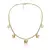 Colar de pingente de cristal Multicamadas vintage feminino cor de Ouro.