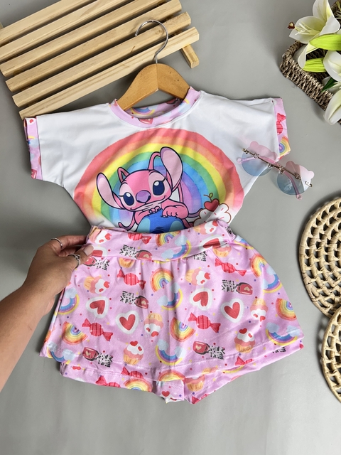 Conjunto Stitch short saia - comprar online