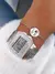 Pulseira em aço inox patinha love na internet