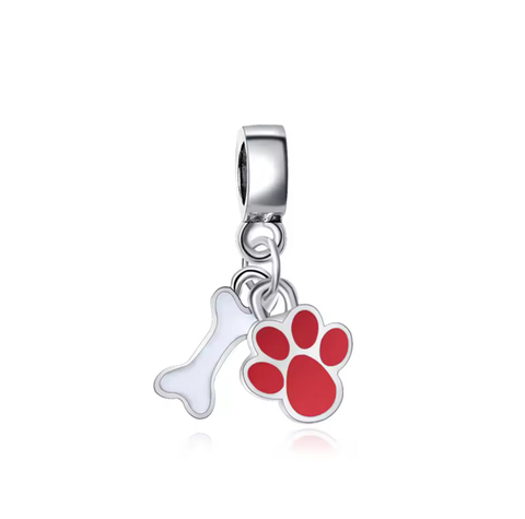 berloque patinha dog vermelha - comprar online