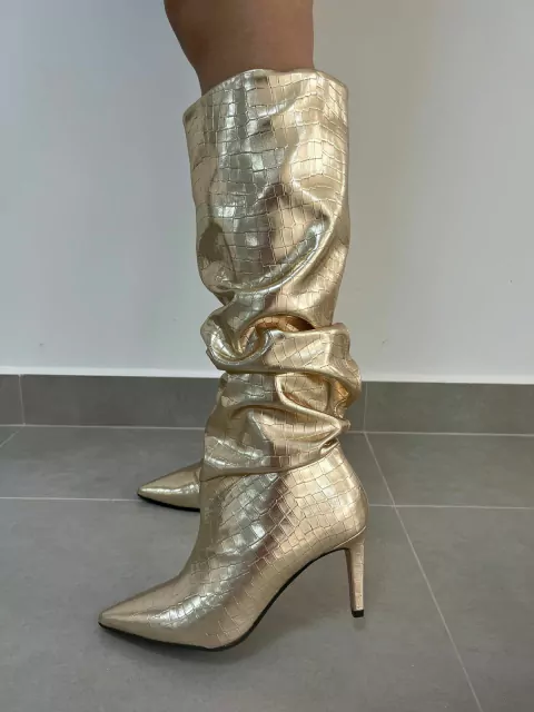 Bota Slouchy Ouro ligth