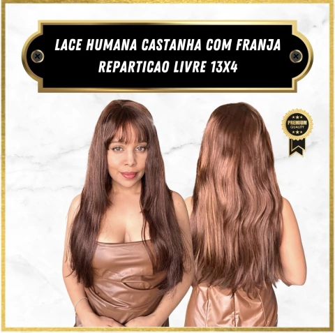 LACE HUMANA FRANJA CASTANHA