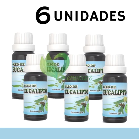 6x Óleo de Eucalipto globulus - 100% vegetal, natural e vegano