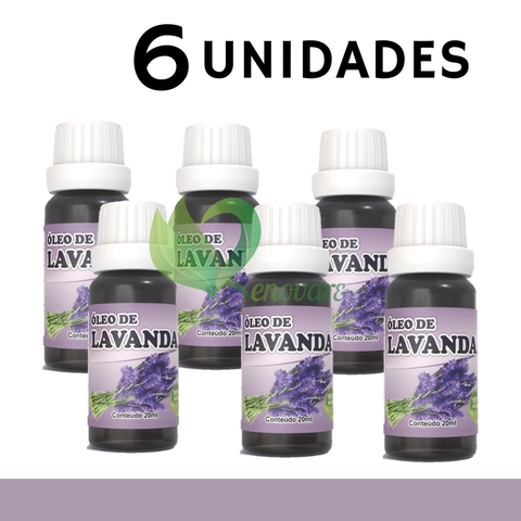 6x Óleo de Lavanda - 100% vegetal, natural e vegano