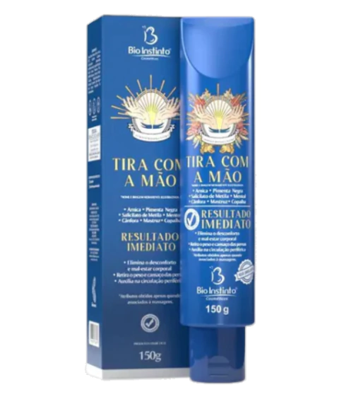 Pomada massageadora azul TIRA COM A MÃO 150g