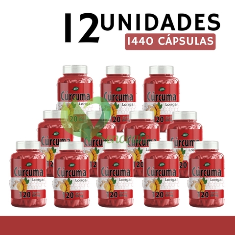 12x Cúrcuma longa em 120 cápsulas