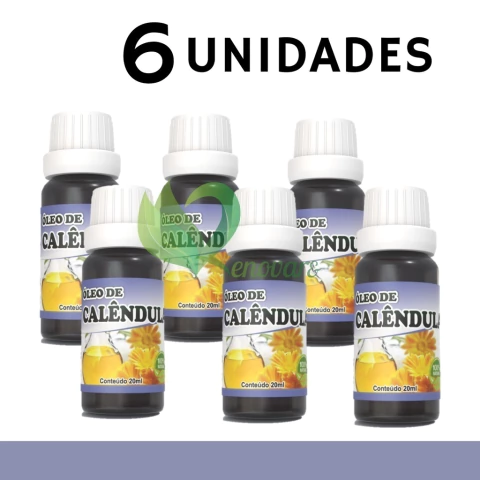 6x Óleo de Calêndula - 100% vegetal, natural e vegano