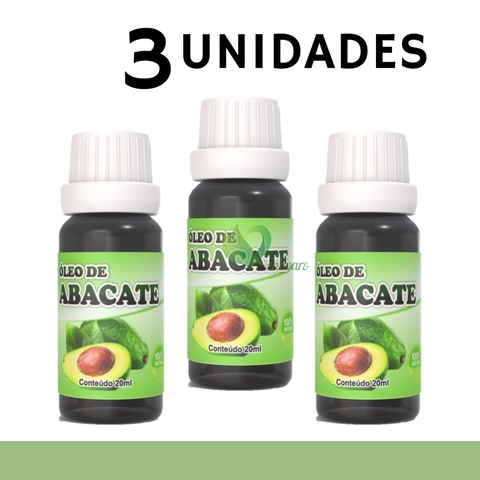 3x Óleo de Abacate - 100% vegetal, natural e vegano