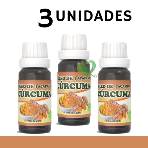 3x Óleo de Cúrcuma - 100% vegetal, natural e vegano