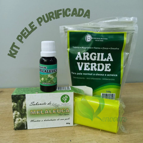 Kit pele purificada: Argila verde & Melaleuca - comprar online