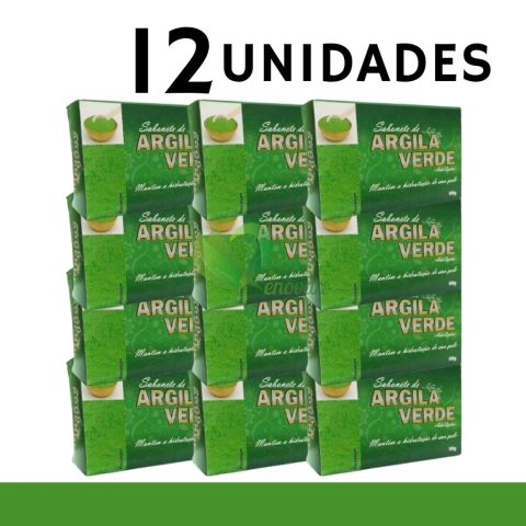 12x Sabonete de ARGILA VERDE Antisséptico - Bionature