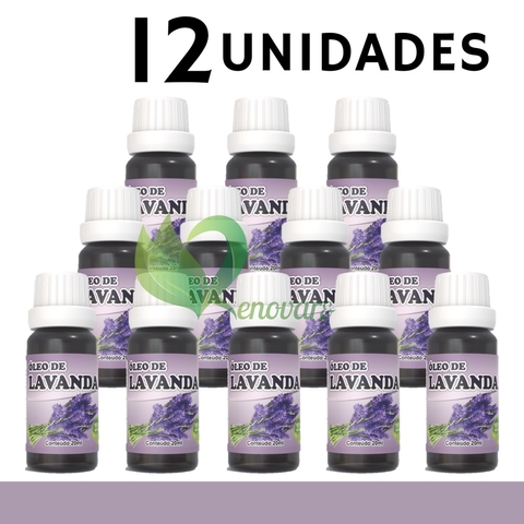 12x Óleo de Lavanda - 100% vegetal, natural e vegano