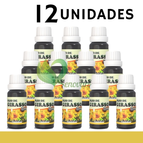 12x Óleo de Girassol - 100% vegetal, natural e vegano