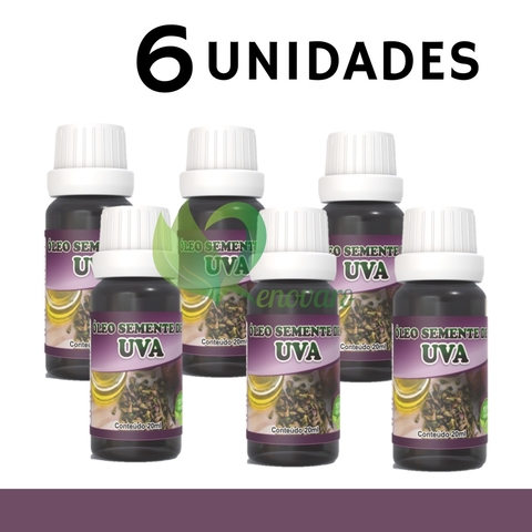 6x Óleo de Semente de uva - 100% vegetal, natural e vegano