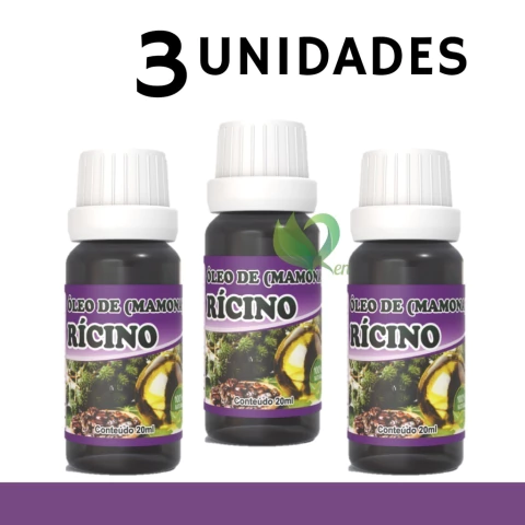 3x Óleo de Rícino - 100% vegetal, natural e vegano