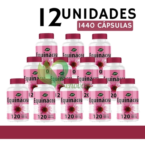 12x Equinácea em 120 cápsulas de 500mg
