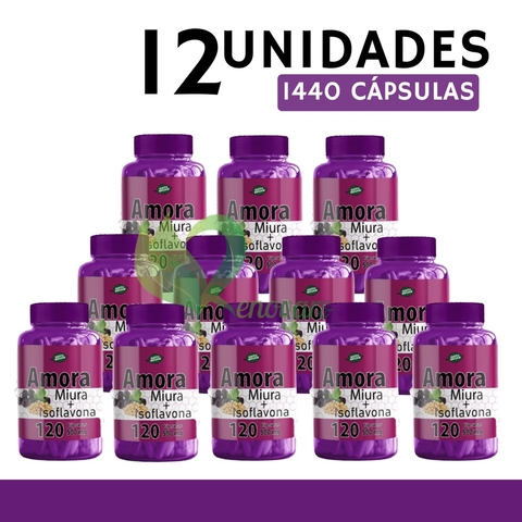 12x AMORA miura com isoflavona - 120 cápsulas de 500 mg