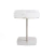 Mesa lateral Ellen com tampo em mármore natural e base em metal, design moderno e elegante.
