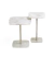 Mesa lateral Ellen com tampo em mármore, design moderno e elegante.