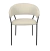 Cadeira de jantar Maria com design moderno e estofamento em tom claro.