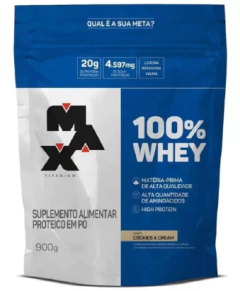 100% Whey Max Titanium Refil 900g - comprar online