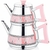 Tetera turca Elite de acero inoxidable rosa/BLGDNE66
