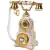 Telefone Classico Decorativo Porcelana Com Relógio (Branco)