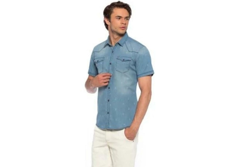 Camisa Masculino Slim Fit – Azul / S